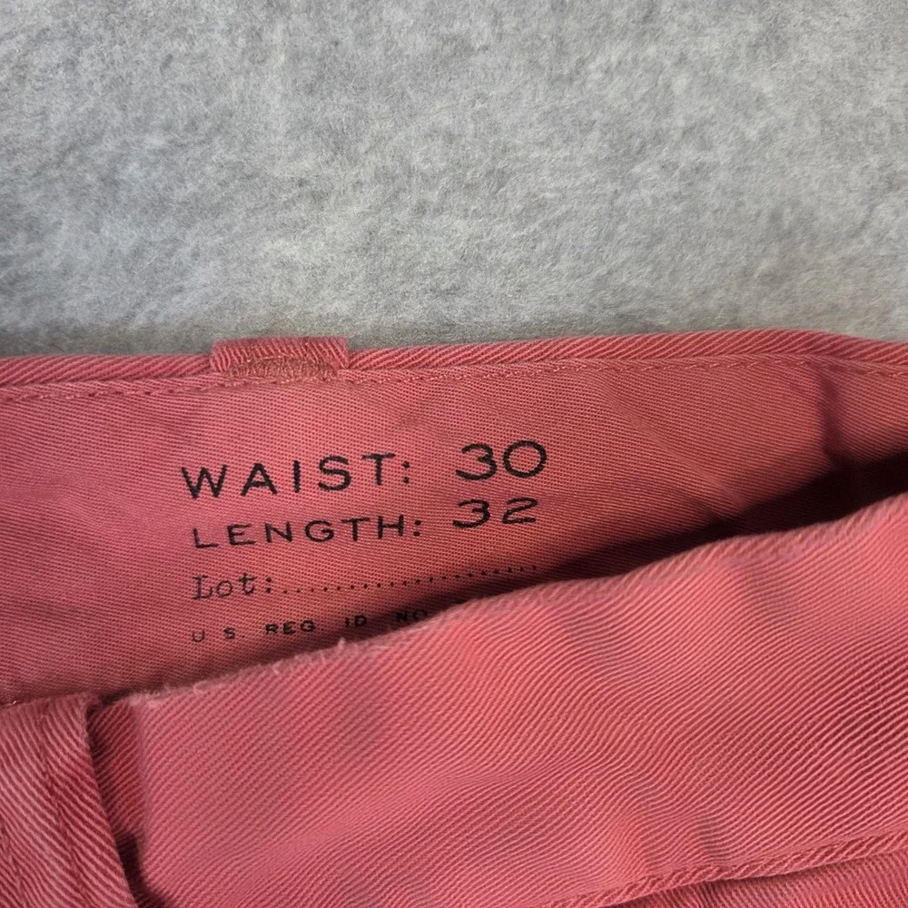 J.Crew Sun Faded Chino Pants Mens 30x32 Salmon Pink Slim Straight Cotton Twill
